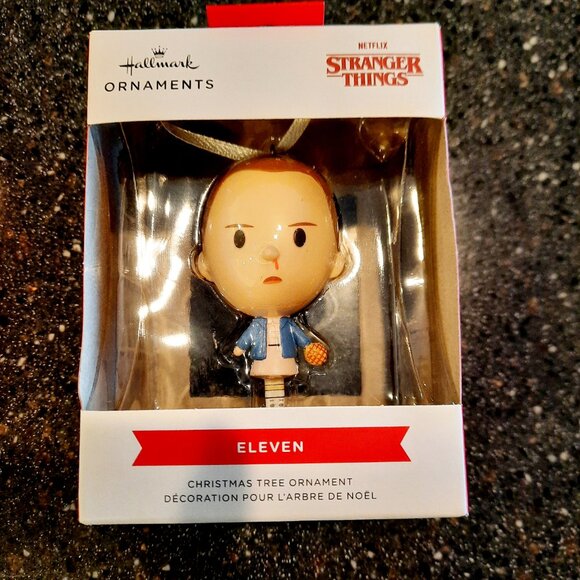 Set of 2 Hallmark 2023 Stranger Things Ornaments, Eleven and Chief Hopper - Picture 3 of 7